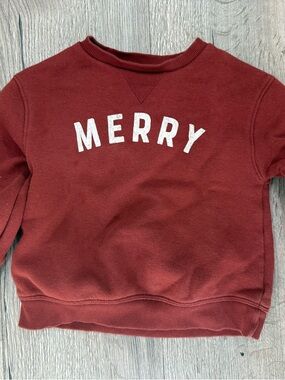 Merry Crewneck Sweatshirt for Kids - Red